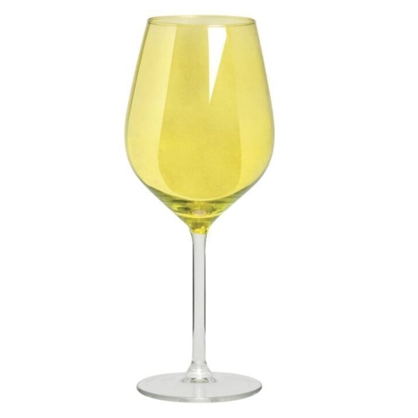 Scratch calice vino e cocktails in Vetro colore giallo, cl 50